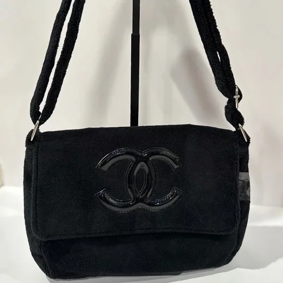 NWT Chanel Beauty Precision Adjustable Crossbody Shoulder Bag Black and Black - Picture 2 of 4